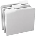 Pendaflex Two-Tone File Folder, 3 Tab, Letter Size, Gray, 100/Box (PFX 152 1/3 GRA)