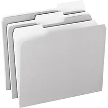 Pendaflex Two-Tone File Folder, 3 Tab, Letter Size, Gray, 100/Box (PFX 152 1/3 GRA)