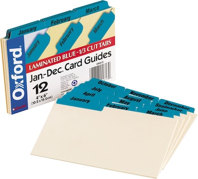 Oxford Index Card Files, 4 x 6, Multicolor (04613)