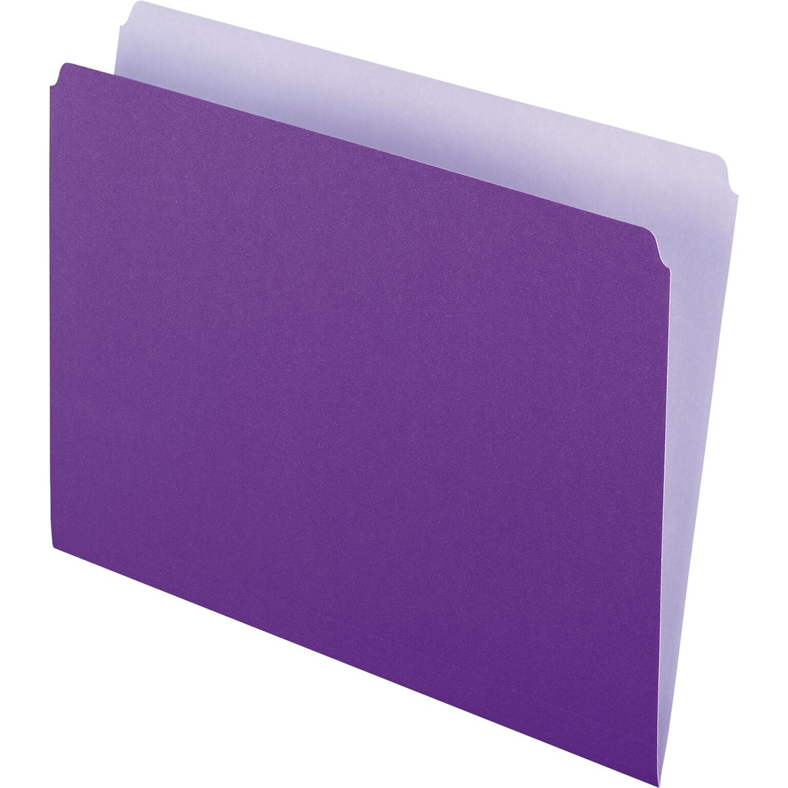 Pendaflex Two-Tone Recycled File Folder, Straight Cut, Letter Size, Lavender, 100/Box (152 LAV)