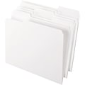 Pendaflex Two-Tone File Folder, 3 Tab, Letter Size, White, 100/Box (PFX 152 1/3 WHI)