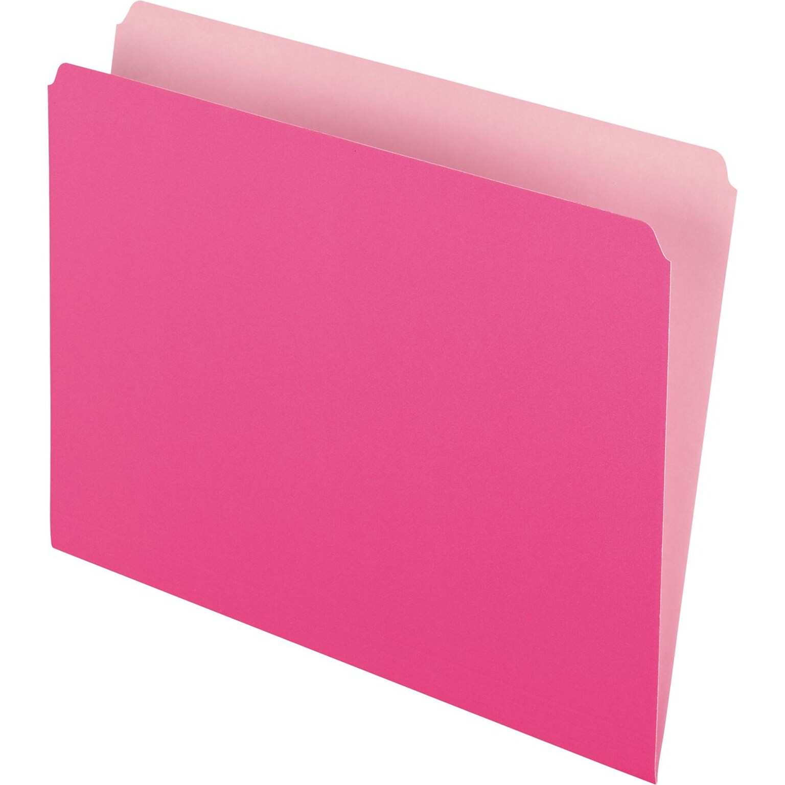 Pendaflex Two-Tone Recycled File Folder, Straight Cut, Letter Size, Pink, 100/Box (152 PIN)