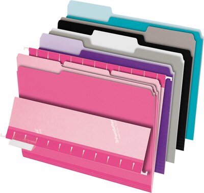 Pendaflex Interior File Folders, Letter, Assorted, 100/Box  (421013ASST2)