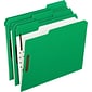 Pendaflex Reinforced Top Fastener Folders, 1/3 Cut, Letter Size, Green/Grid Interior, 50/Box