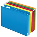 Pendaflex Reinforced Recycled Hanging File Folder, 2 Expansion, 5-Tab Tab, Legal Size, Assorted Col