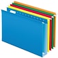 Pendaflex Reinforced Recycled Hanging File Folder, 2" Expansion, 5-Tab Tab, Legal Size, Assorted Colors, 25/Box