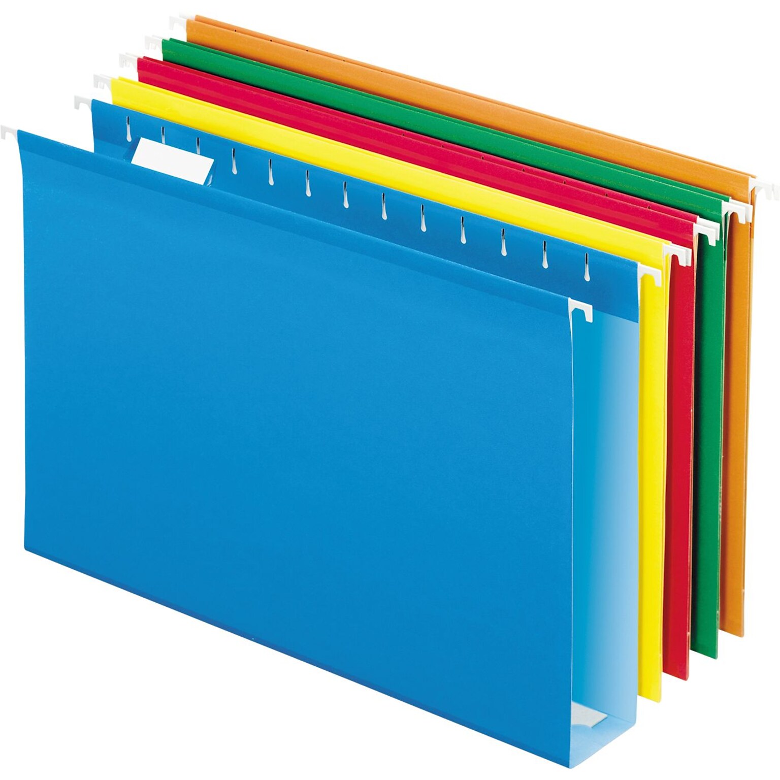 Pendaflex Reinforced Recycled Hanging File Folder, 2 Expansion, 5-Tab Tab, Legal Size, Assorted Colors, 25/Box