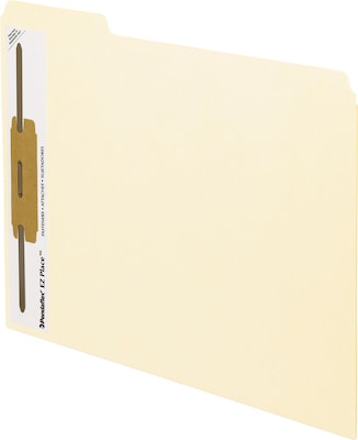 Pendaflex E-Z Place Self-Adhesive Folder Fasteners, 2 Capacity, Brown, 48/Pack (ESS99372)