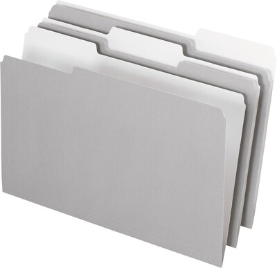 Pendaflex File Folder, 3 Tab, Legal Size, Gray, 100/Box (PFX 4350 1/3 GRA)