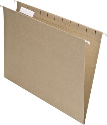 Pendaflex Earthwise Recycled Hanging File Folder, 5-Tab Tab, Letter Size, Natural, 25/Box (PFX 74542