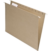 Pendaflex Earthwise Recycled Hanging File Folder, 5-Tab Tab, Letter Size, Natural, 25/Box (PFX 74542