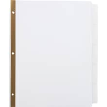 Staples® Write-On™ BIG TAB 5-Tab Set Dividers, White Tabs, 4/Pack (13508)