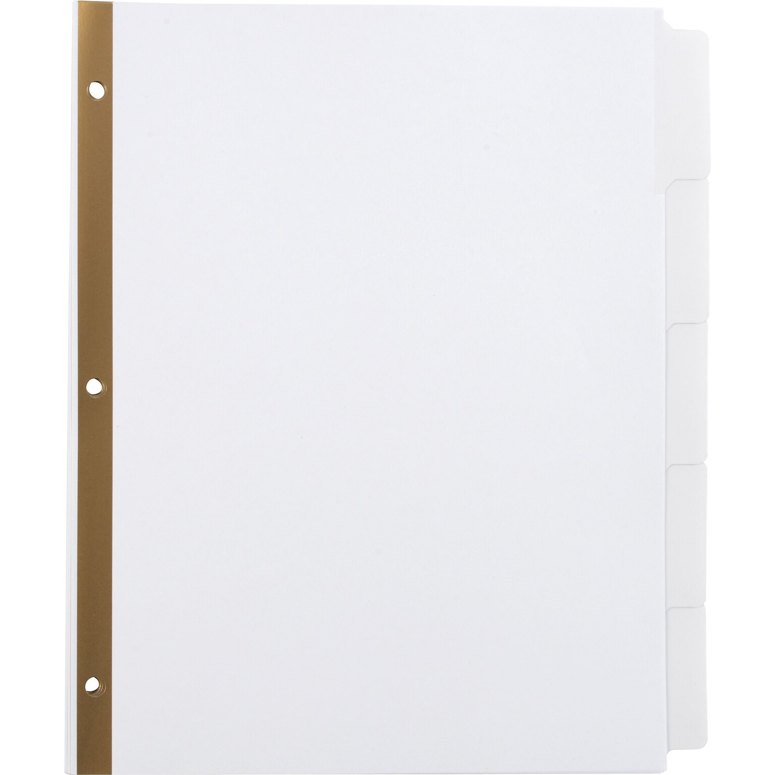 Staples® Write-On™ BIG TAB 5-Tab Set Dividers, White Tabs, 4/Pack (13508)