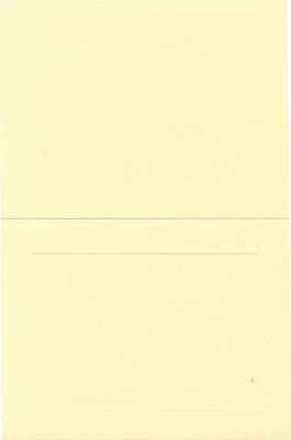 JAM Paper® Blank Foldover Cards, A7 size, 5 x 6 5/8, 80lb Strathmore Ivory Wove Panel, 25/pack (37806093)