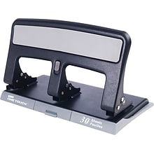 One-Touch® 30-Sheet Heavy-Duty 3-Hole Punch