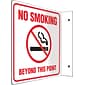Accuform No Smoking Beyond This Point Projection Sign, Red/Black/White, 8"H x 8"W (PSP493)