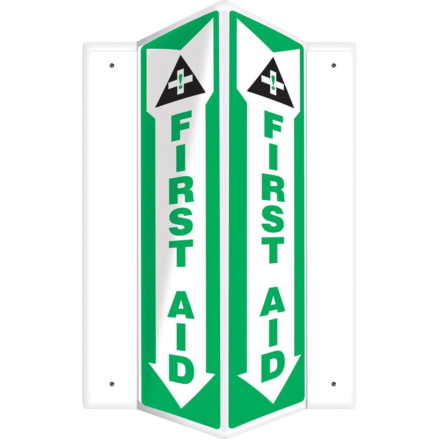 Accuform Signs® First Aid Projection Sign, Green/White, 18H x 4W, 1/Pack (PSP368)