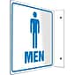 Accuform Men Restroom Projection Sign, Blue/White, 8"H x 8"W (PSP734)