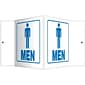 Accuform Men Restroom Projection Sign, Blue/White, 6"H x 5"W (PSP622)