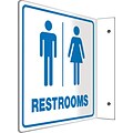 Accuform Restroom Projection Sign, Blue/White, 8H x 8W (PSP741)