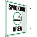 Accuform Smoking Area Projection Sign, Green/Black/White, 8H x 8W (PSP495)