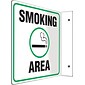 Accuform Smoking Area Projection Sign, Green/Black/White, 8"H x 8"W (PSP495)