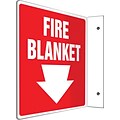 Accuform Signs® Fire Blanket Projection Sign, White/Red, 8H x 8W, 1/Pack (PSP705)