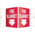 Accuform Signs® Fire Blanket Projection Sign, White/Red, 6H x 5W, 1/Pack (PSP606)
