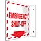 Accuform Emergency Shut-Off Projection Sign, Red/White, 8H x 8W (PSP428)