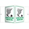 Accuform Signs® Severe Weather Shelter Area Projection Sign, Green/White, 6H x 5W, 1/Pack