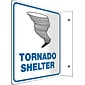 Accuform Tornado Shelter Projection Sign, Black/Blue/White, 8"H x 8"W (PSP257)