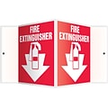 Accuform Fire Extinguisher Projection Sign, White/Red, 6H x 5W (PSP113)