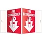 Accuform Fire Extinguisher Projection Sign, White/Red, 6"H x 5"W (PSP113)