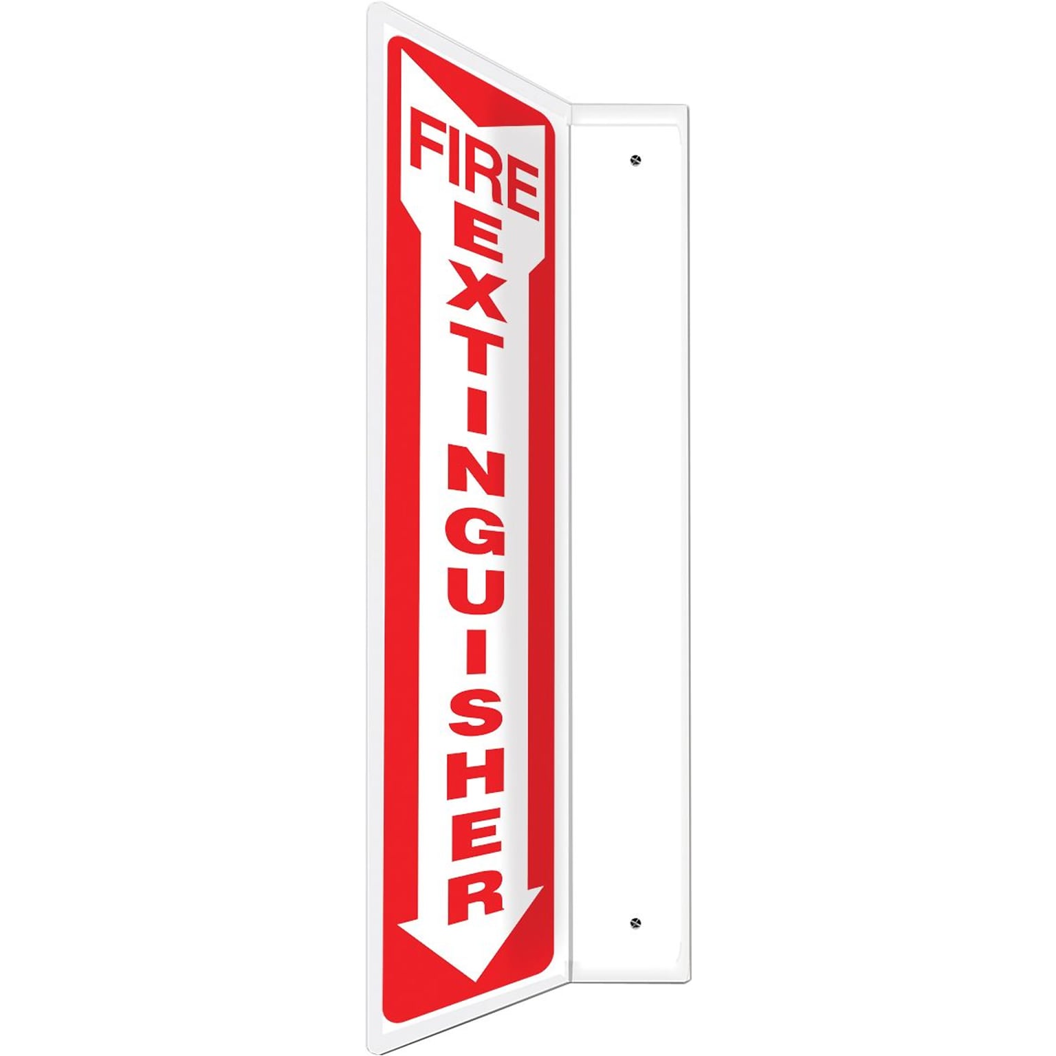 Accuform Signs® Fire Extinguisher Projection Sign, Red/White, 18H x 4W, 1/Pack (PSP426)
