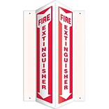 Accuform Signs® Fire Extinguisher Projection Sign, Red/White, 18H x 4W, 1/Pack (PSP315)