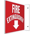 Accuform Signs® Fire Extinguisher Projection Sign, White/Red, 8H x 12W, 1/Pack (PSP219)