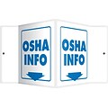 Accuform Signs® OSHA Inform Projection Sign, Blue/White, 6H x 5W, 1/Pack