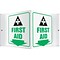 Accuform Signs® First Aid Projection Sign, Green/Black/White, 6H x 5W, 1/Pack