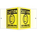 Accuform Signs® Door Swings Open Projection Sign, Black/Yellow, 6H x 5W, 1/Pack