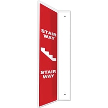 Accuform Stair Way Projection Sign, White/Red, 24H x 4W (PSP747)