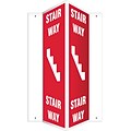 Accuform Signs® Stair Way Projection Sign, White/Red, 24H x 4W, 1/Pack (PSP632)