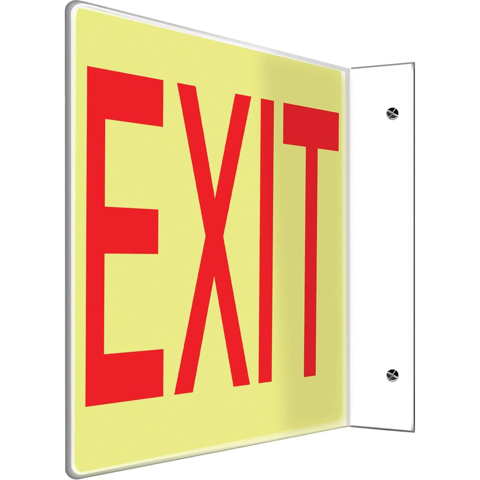 Accuform Signs® Exit Projection Sign, Red/White, 8H x 12W, 1/Pack