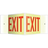 Accuform Signs® Exit Projection Sign, Red, 8H x 12W, 1/Pack