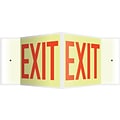 Accuform Signs® Exit Projection Sign, Red, 8H x 12W, 1/Pack