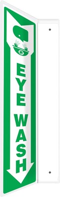 Accuform Eye Wash Projection Sign, Green/White, 18H x 4W (PSP437)