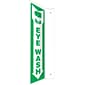 Accuform Eye Wash Projection Sign, Green/White, 18"H x 4"W (PSP437)