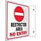 Accuform Restricted Area No Entry Projection Sign, Red/Black/White, 8H x 8W (PSP235)