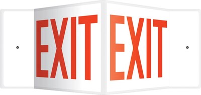 Accuform Signs® Exit Projection Sign, Red/White, 8H x 12W, 1/Pack (PSP333)