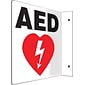 Accuform AED Projection Sign, Red/Black/White, 8"H x 8"W (PSP708)
