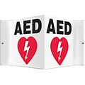 Accuform AED Projection Sign, Black/White, 6H x 5W (PSP609)